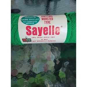 vintage and modern single skeins 1065 Hunter Green 4 ply acrylic fiber‎